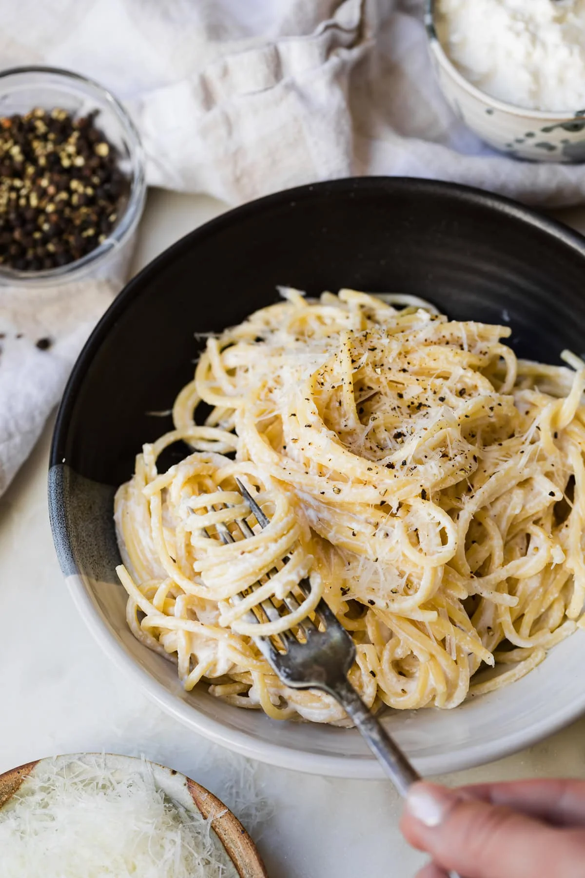Cottage Cheese Cacio e Pepe