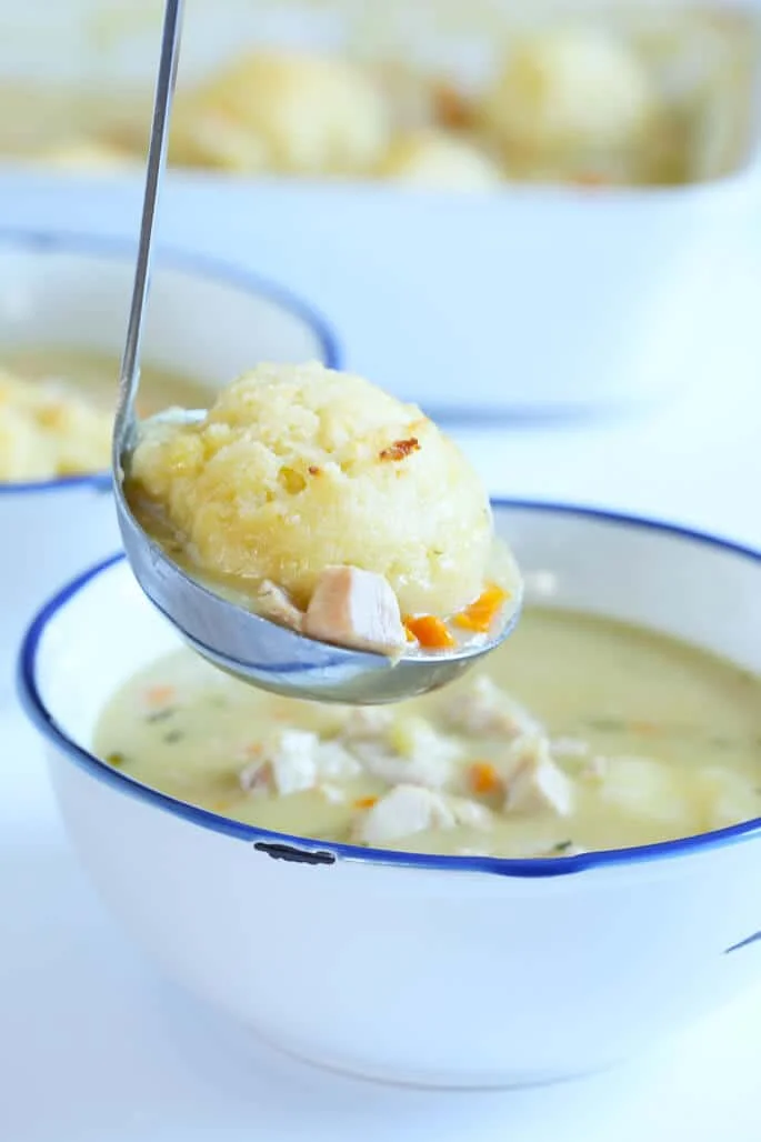 Creamy Gluten Free Chicken and Dumplings Casserole