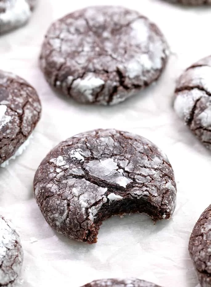 Gluten Free Chocolate Crinkle Cookies