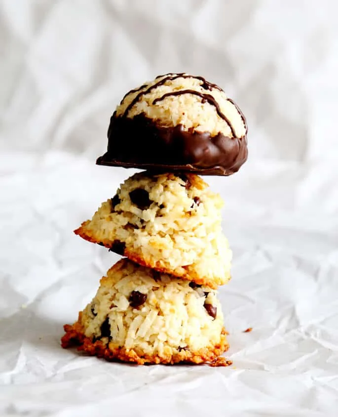 Crispy outside, soft and chewy inside, these coconut macaroons are only as sweet as you want them to be. Whether you think you love coconut or not, you'll love these cookies!