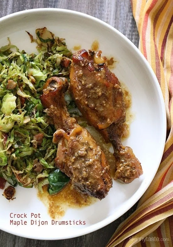 Crock Pot Maple Dijon Chicken Drumsticks – EASY, made with 6 ingredients!