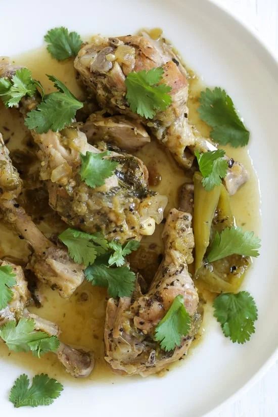 Easy Braised Tomatillo Chicken Drumsticks