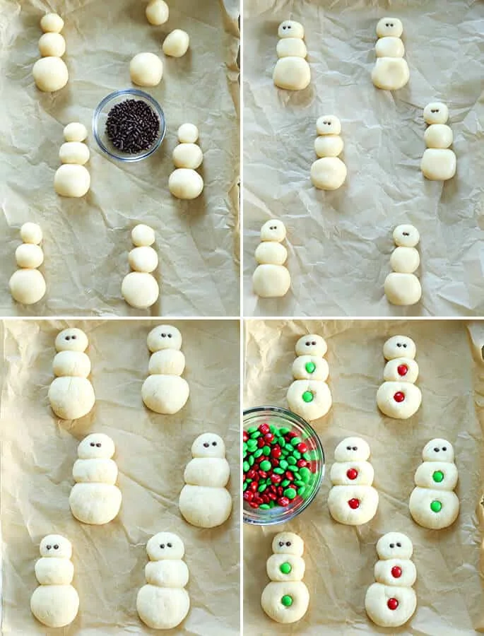 Easy Gluten Free Snowman Sugar Cookies, Step by Step