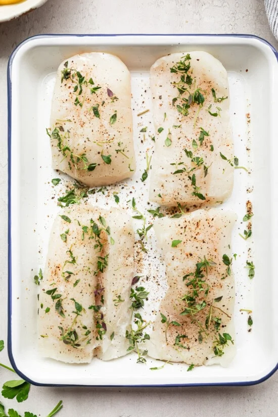 fish in a pan