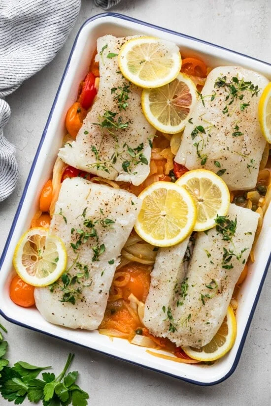 fish with lemons