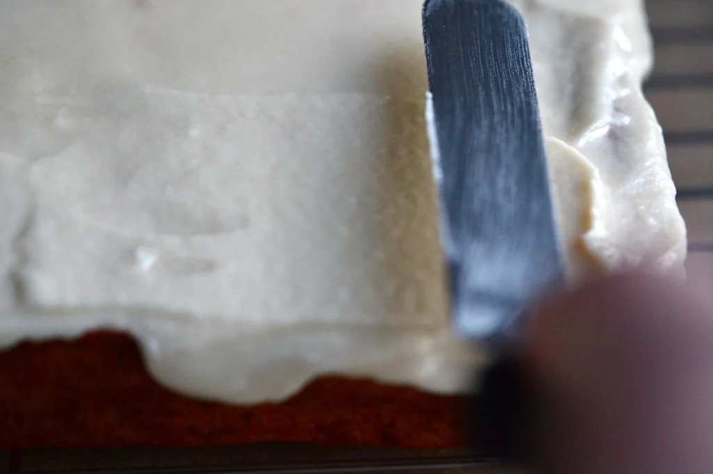 frosting being flattened out