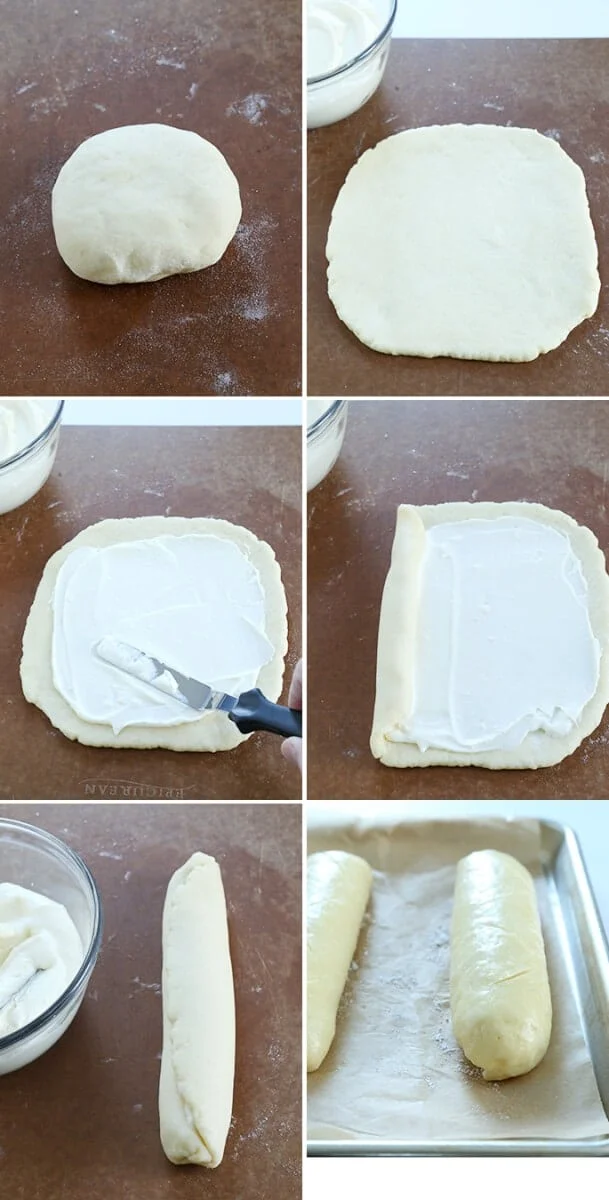 Gluten Free Danish Bread with cheesecake filling, Step by Step
