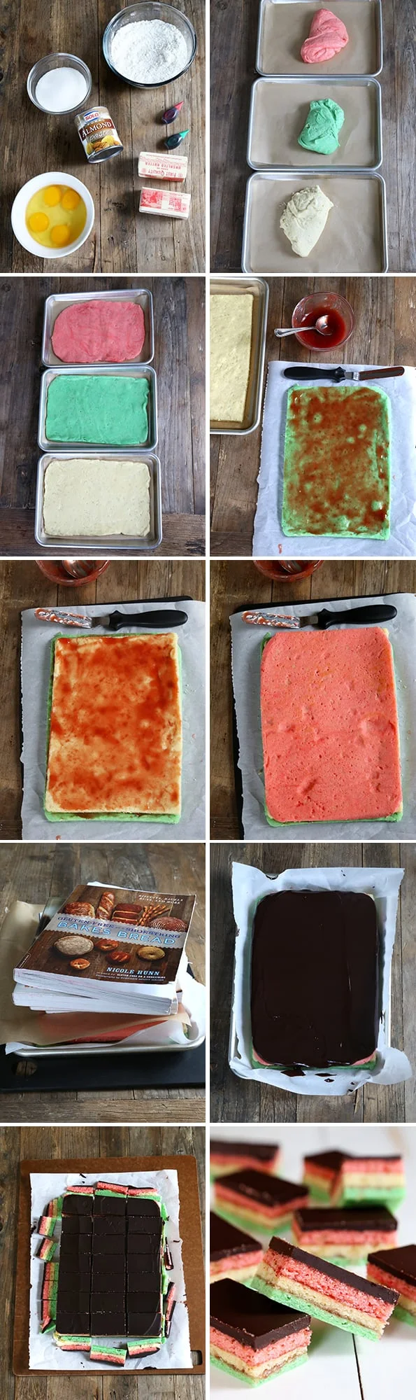 Gluten Free Rainbow Cookies—Step by Step.
