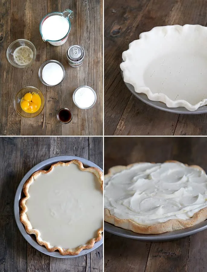 Gluten Free Root Beer Float Pie, step by step.