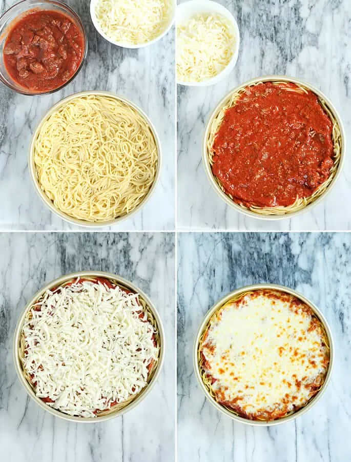 Gluten Free Spaghetti Pie, Step by Easy Step.