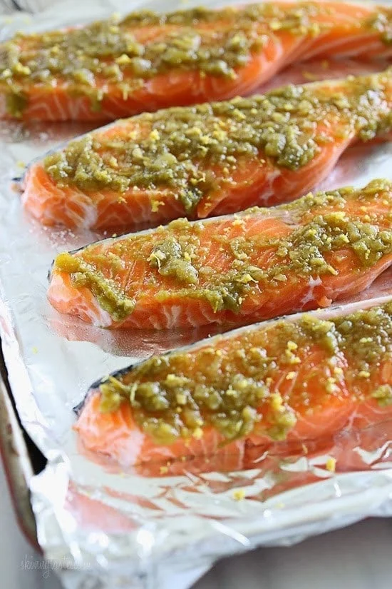 Green Harissa Salmon – a quick weeknight dish!