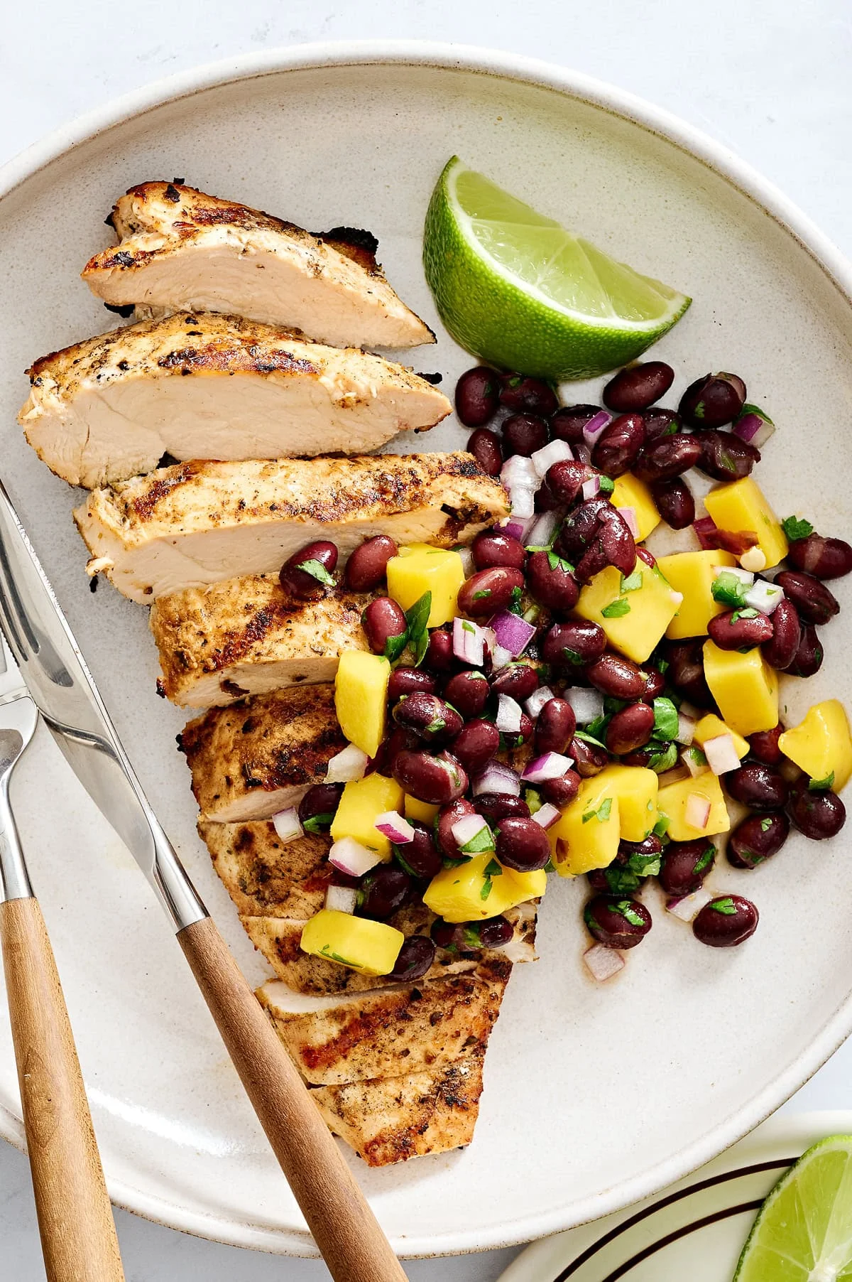 Grilled Chicken with Mango Black Bean Salad