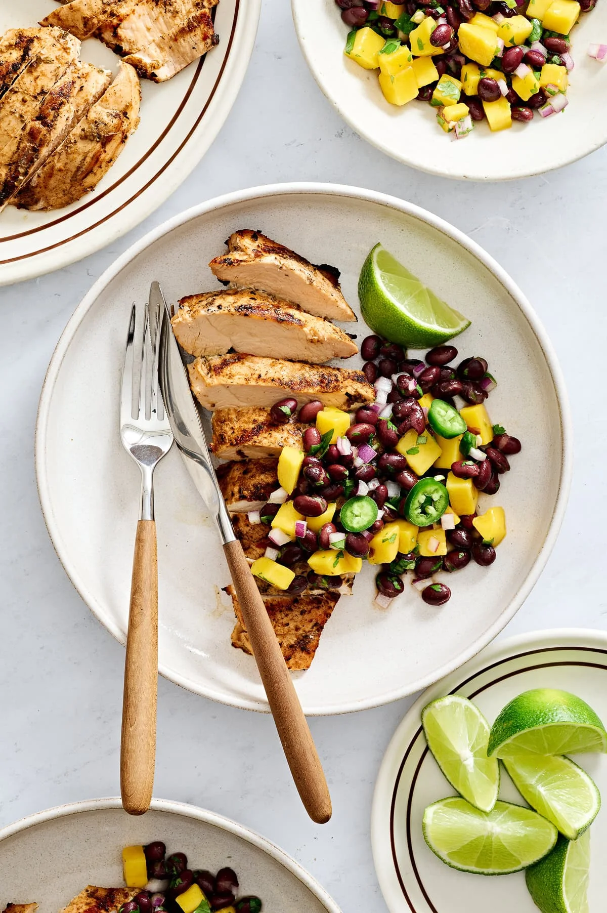 Grilled Chicken with Mango Black Bean Salad