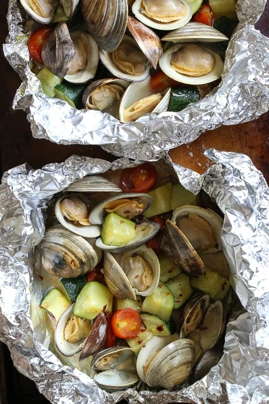 Grilled Clams in Foil