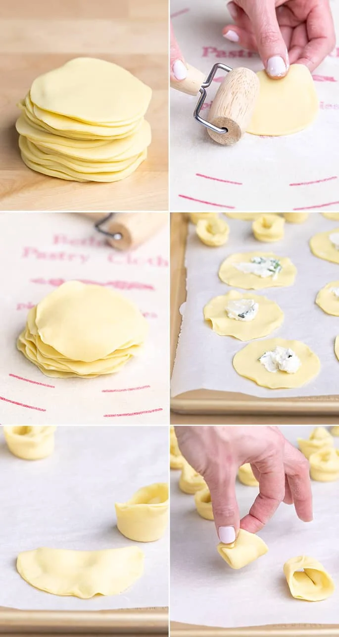 How to shape and fill cheese tortellini in 6 steps.