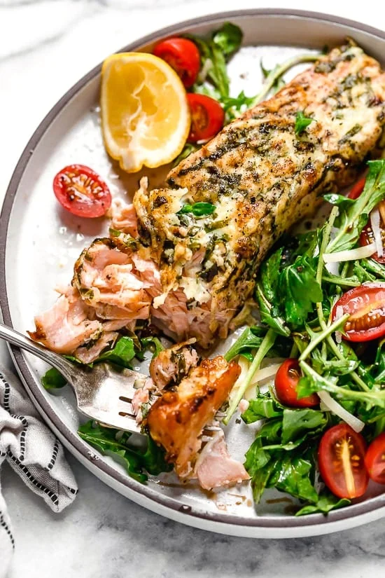 Parmesan-Basil Air Fryer Salmon