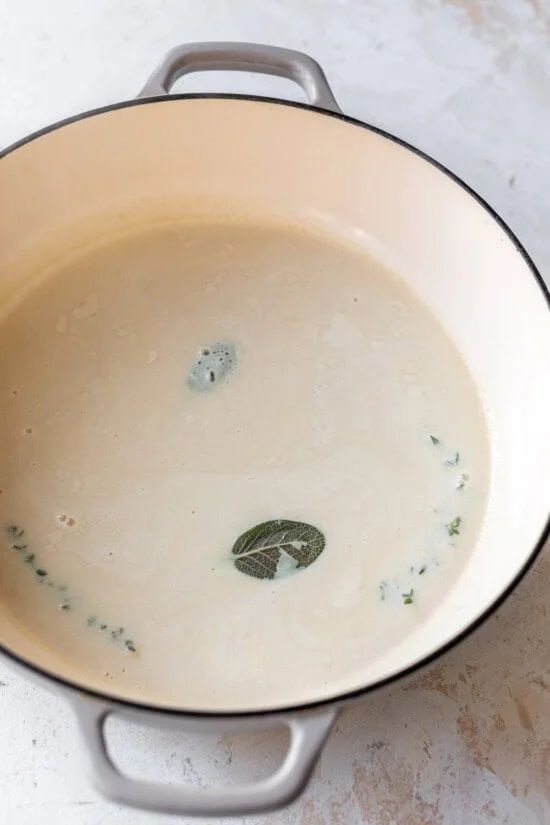 infuse milk with fresh herbs