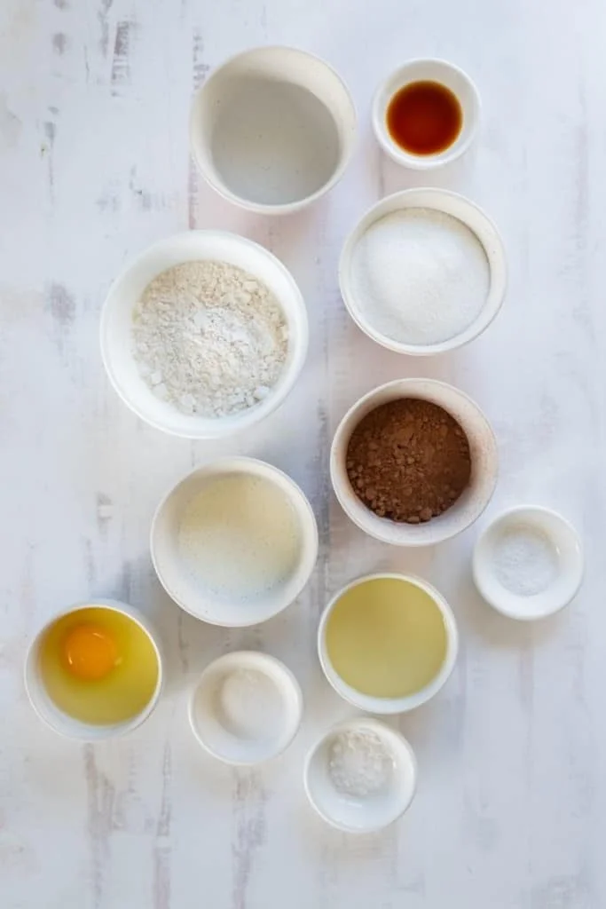 ingredients for air fryer chocolate cake