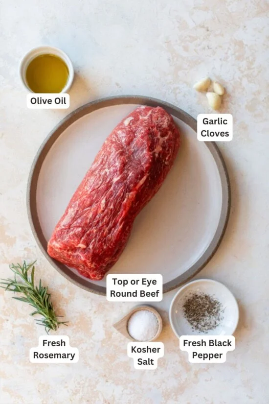 Ingredients for Roast Beef.