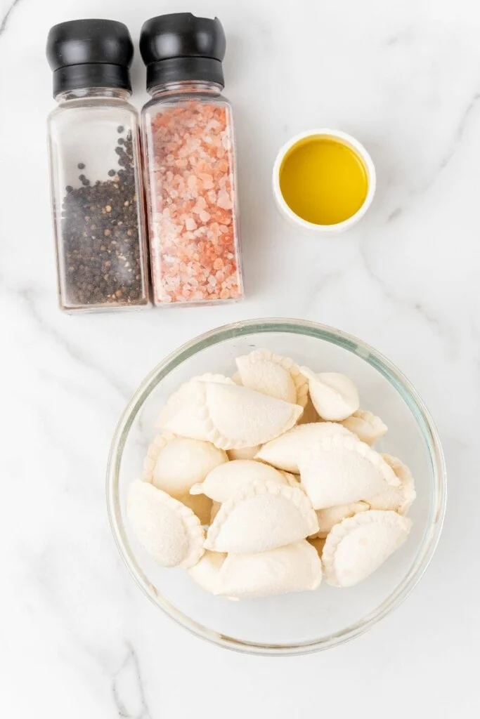 Ingredients needed to make air fryer pierogies