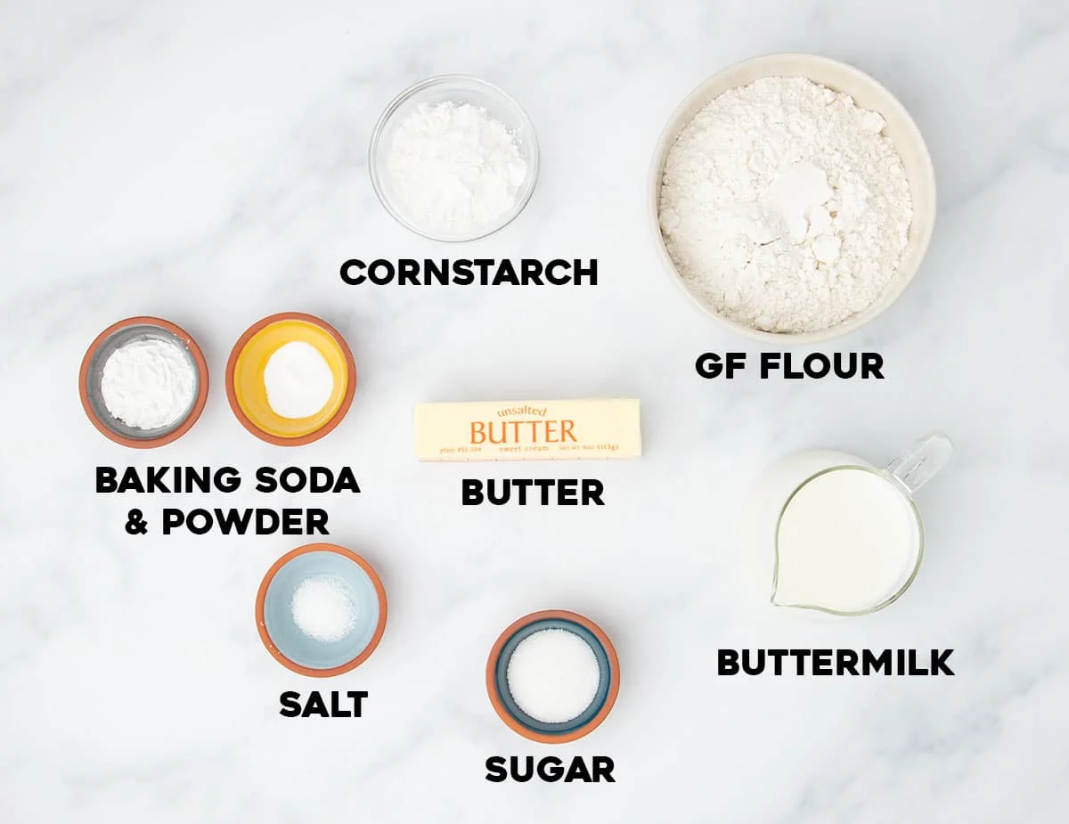 Ingredients needed to make the recipe in small bowls.