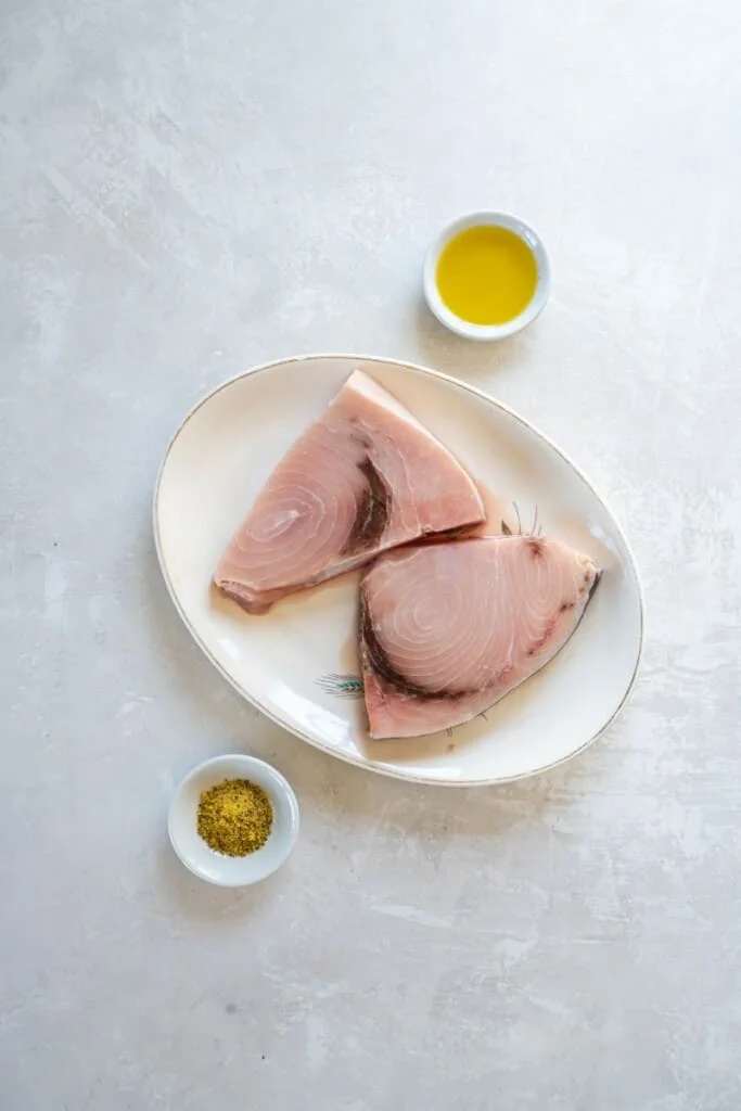 Ingredients needed to prepare Air Fryer Swordfish.