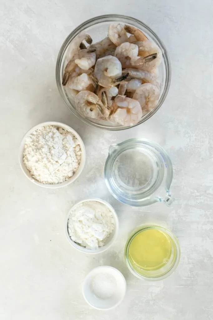 ingredients to make air fryer shrimp tempura