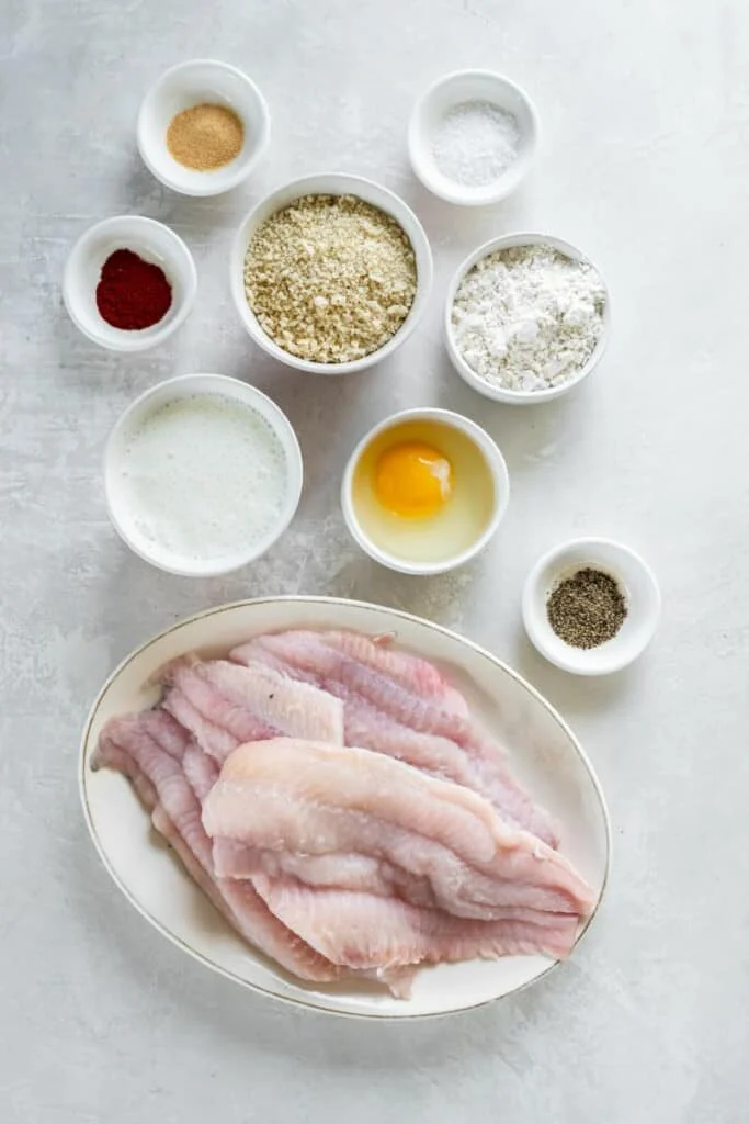 ingredients to make catfish nuggets
