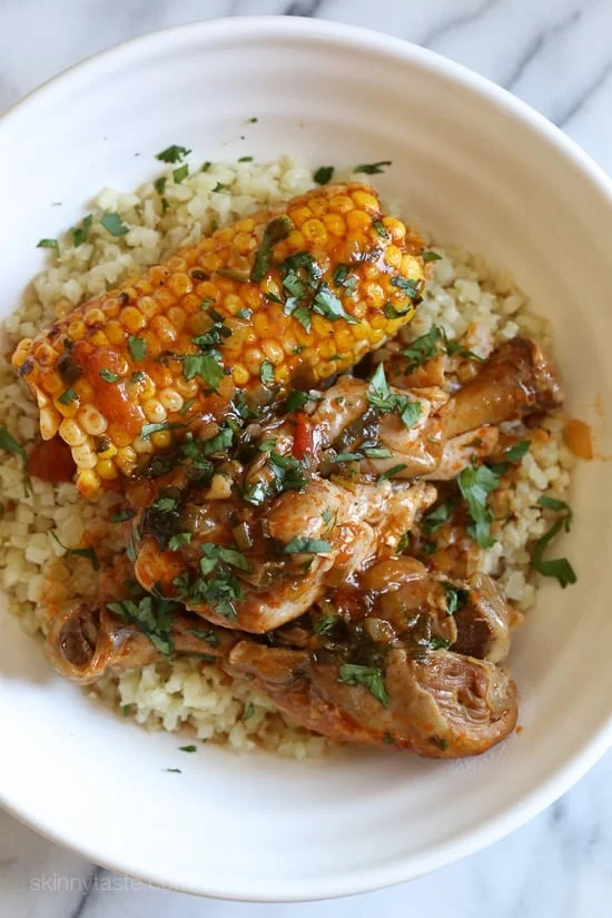 Instant Pot Chicken Stew with Corn (Pollo Guisado con Maiz)