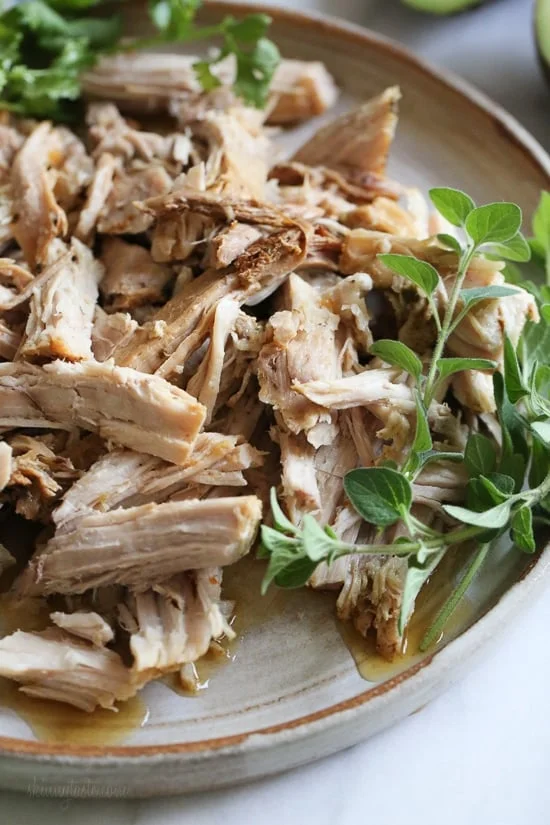 Instant pot Cuban pork on a plate