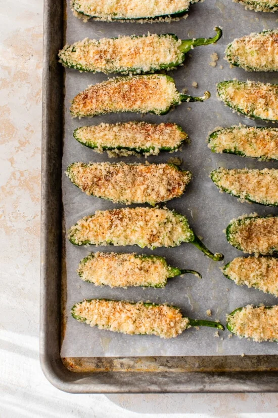 Jalapeno Poppers on sheet pan