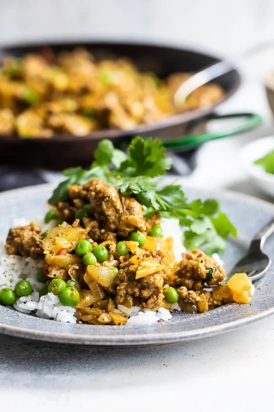Lamb Keema with rice