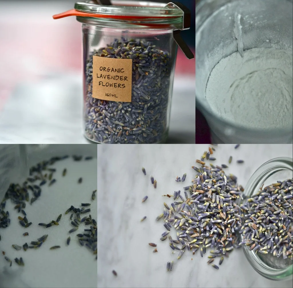 Lavender flowers in jar.