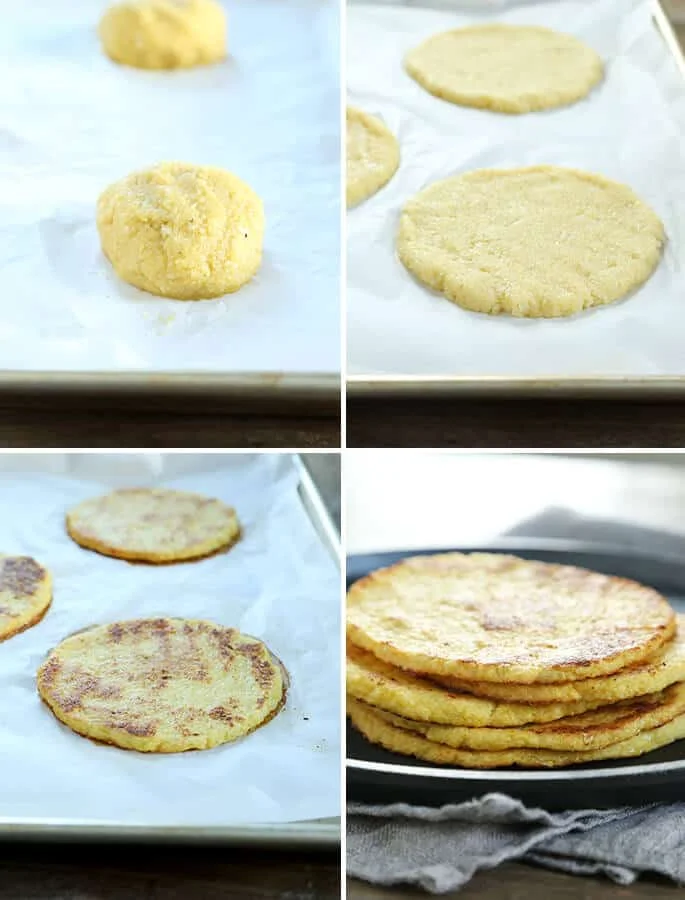Low Carb Grain Free Cauliflower Tortillas, Step by Step