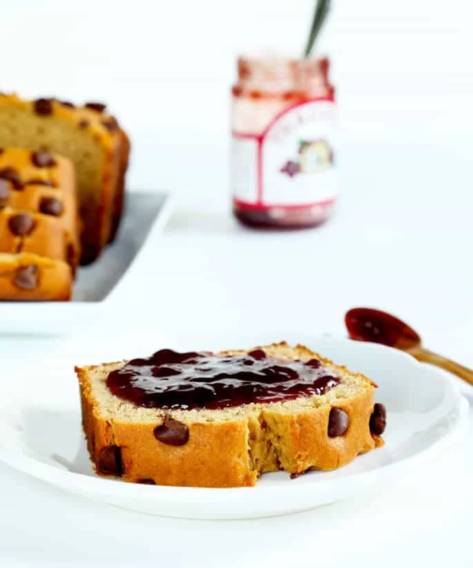 Low in sugar and with no added butter or oil, this gluten free peanut butter bread is still moist, tender, and full of peanut flavor.