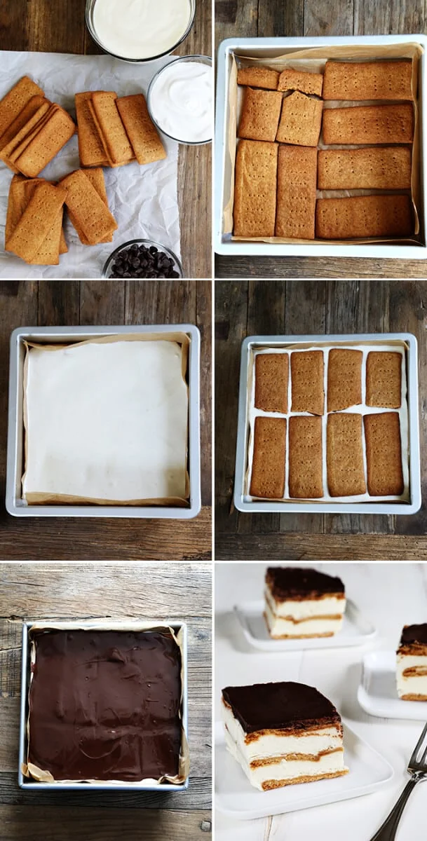 No Bake Gluten Free Chocolate Eclair Cake, Step by Step