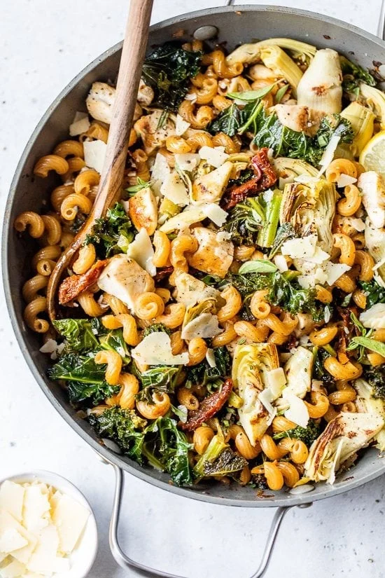 One-Pot Chicken and Artichoke Cavatappi