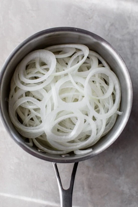 onions in a pot