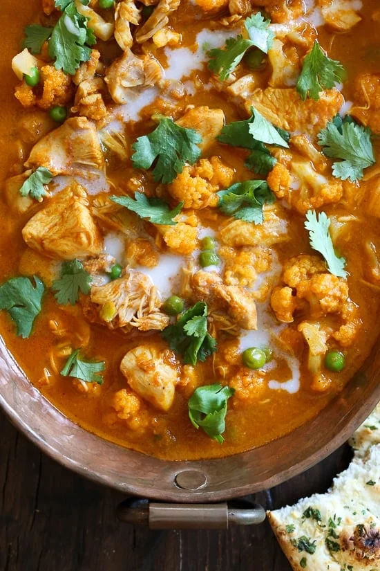 Instant Pot Chicken Tikka Masala with Cauliflower and Peas