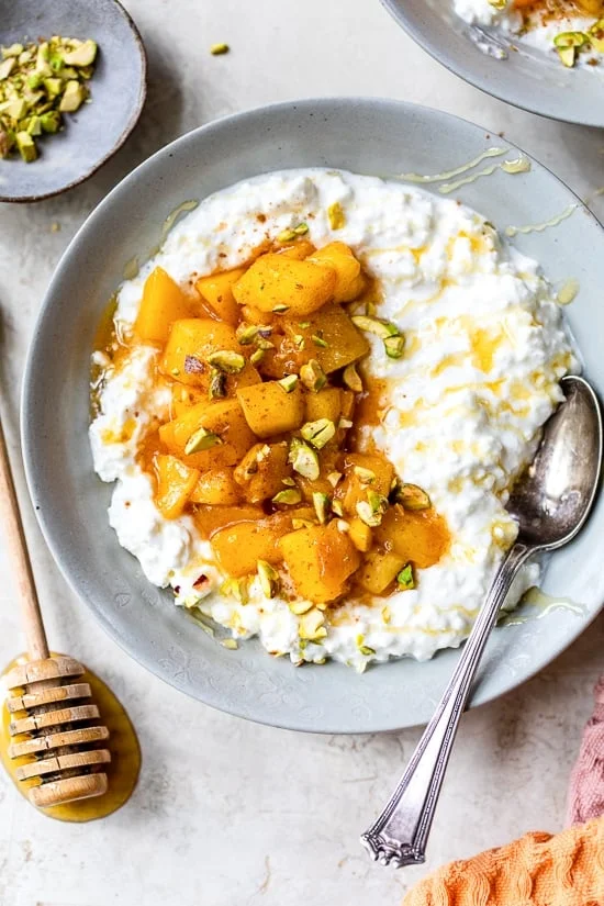 Peaches and Cottage Cheese