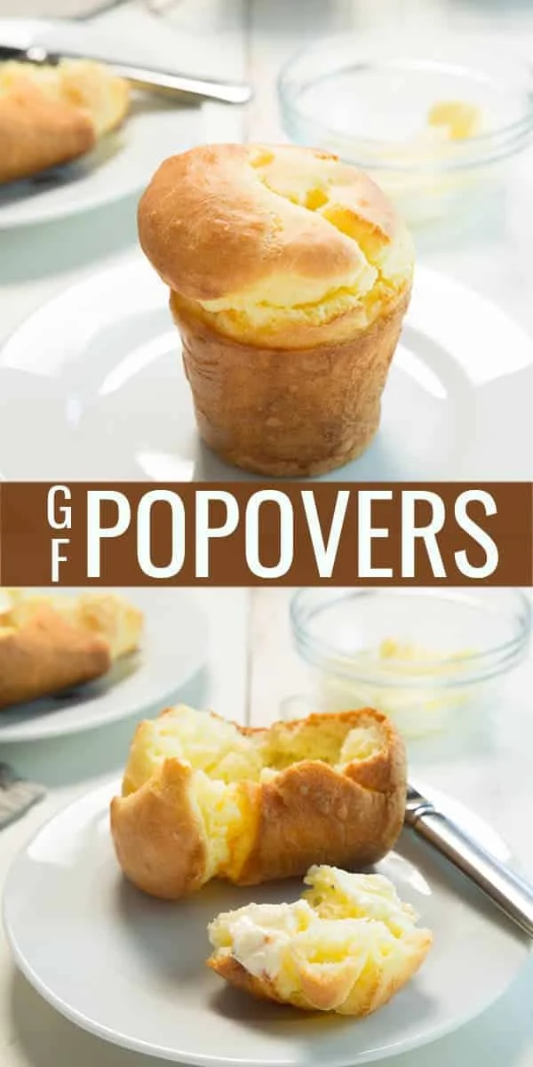 Popover on a white plate and inside of a popover on a white plate 