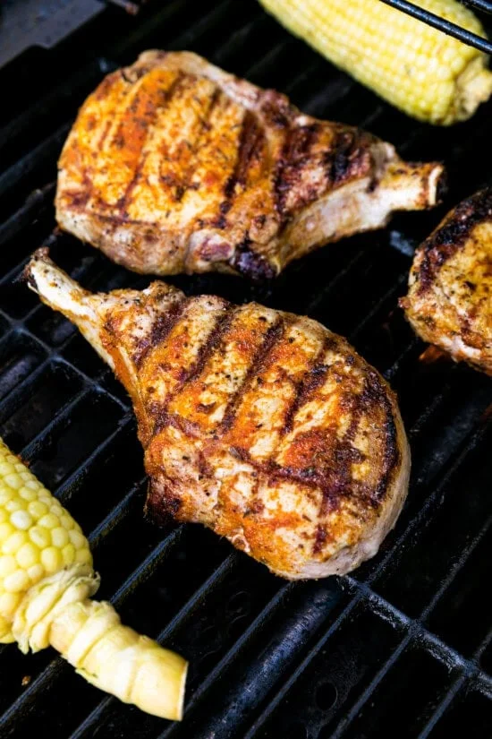 Pork Chops on the grill