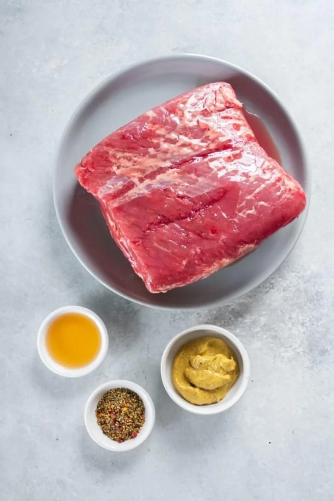prepared ingredients for air fryer corned beef