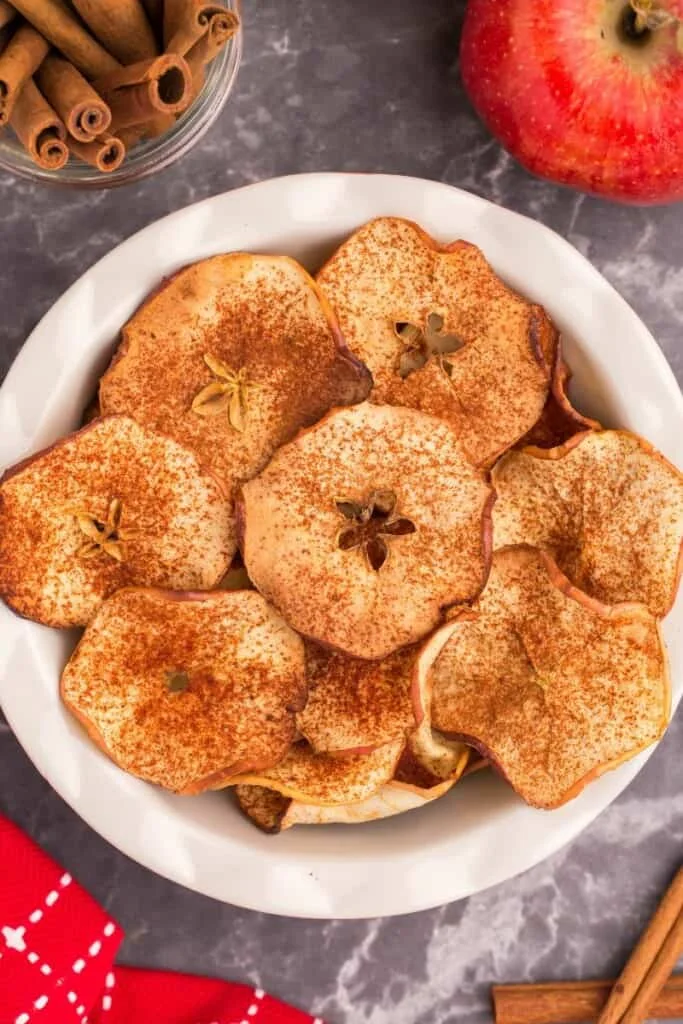 ready to serve air fried apple chips