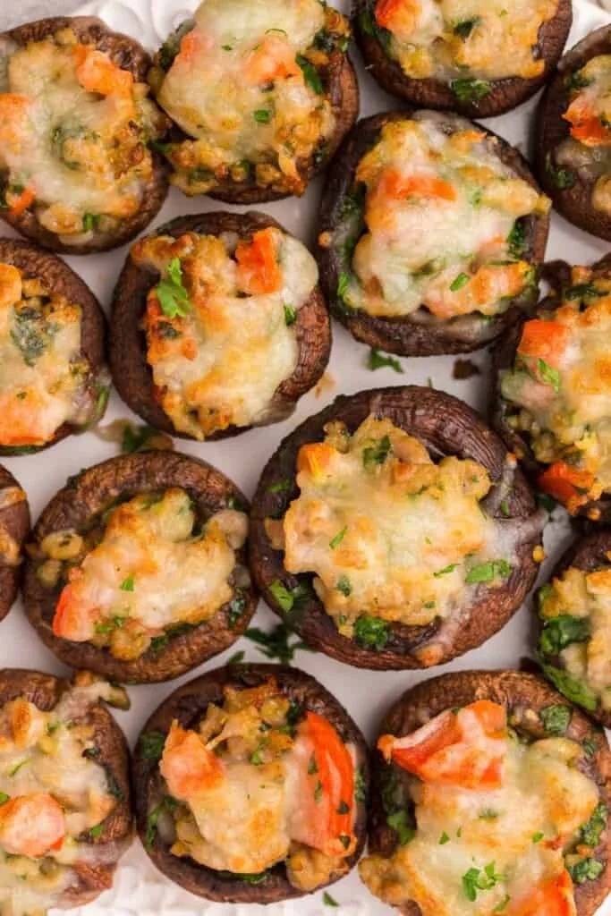 Air Fryer Stuffed Mushrooms