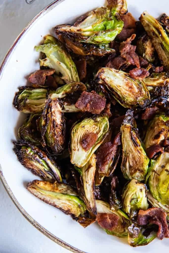 Air Fryer Brussels Sprouts with Bacon