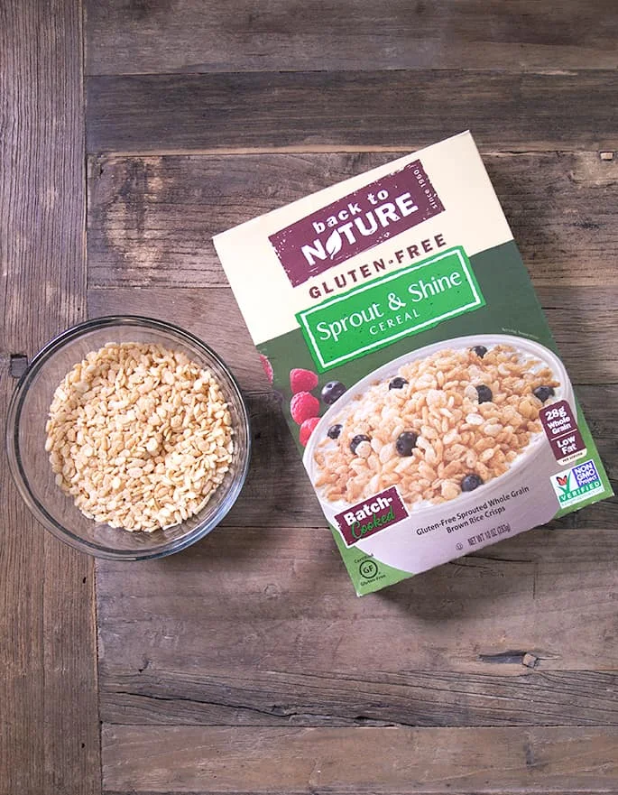 Rice Krispies are not gluten free, but I've got 5 brands of crisp rice cereal that are gluten free, like Back to Nature Sprout and Shine Cereal.