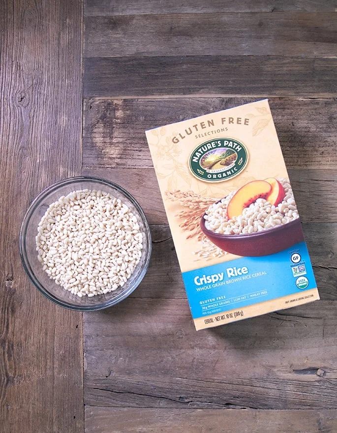 Rice Krispies are not gluten free, but I've got 5 brands of crisp rice cereal that are gluten free, like Nature's Path Crispy Rice cereal