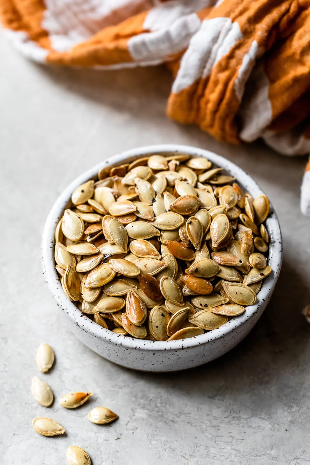 Roasted Pumpkin Seeds in a bowl