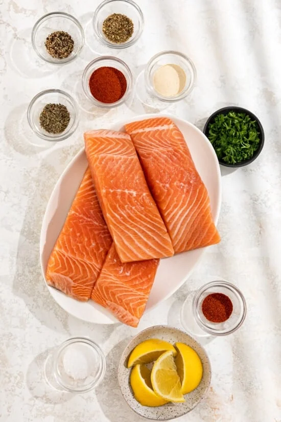 salmon and blackening spices